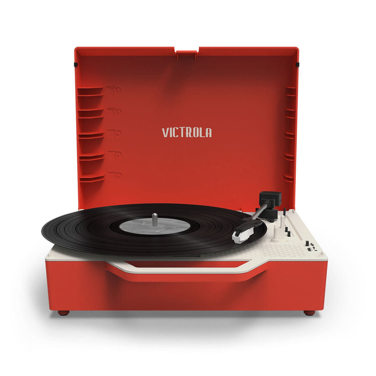 Record Player Victrola Re-Spin Red-15