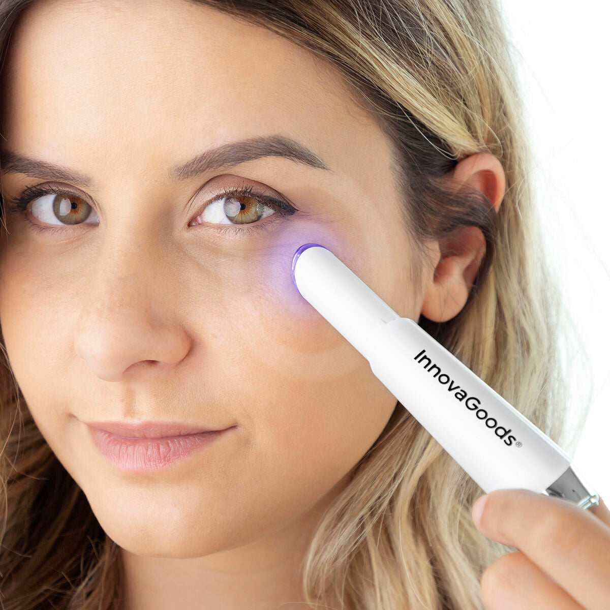 Massageador Elétrico de Olhos InnovaGoods com Luz LED, Calor e Vibração para Cuidado Diário-3
