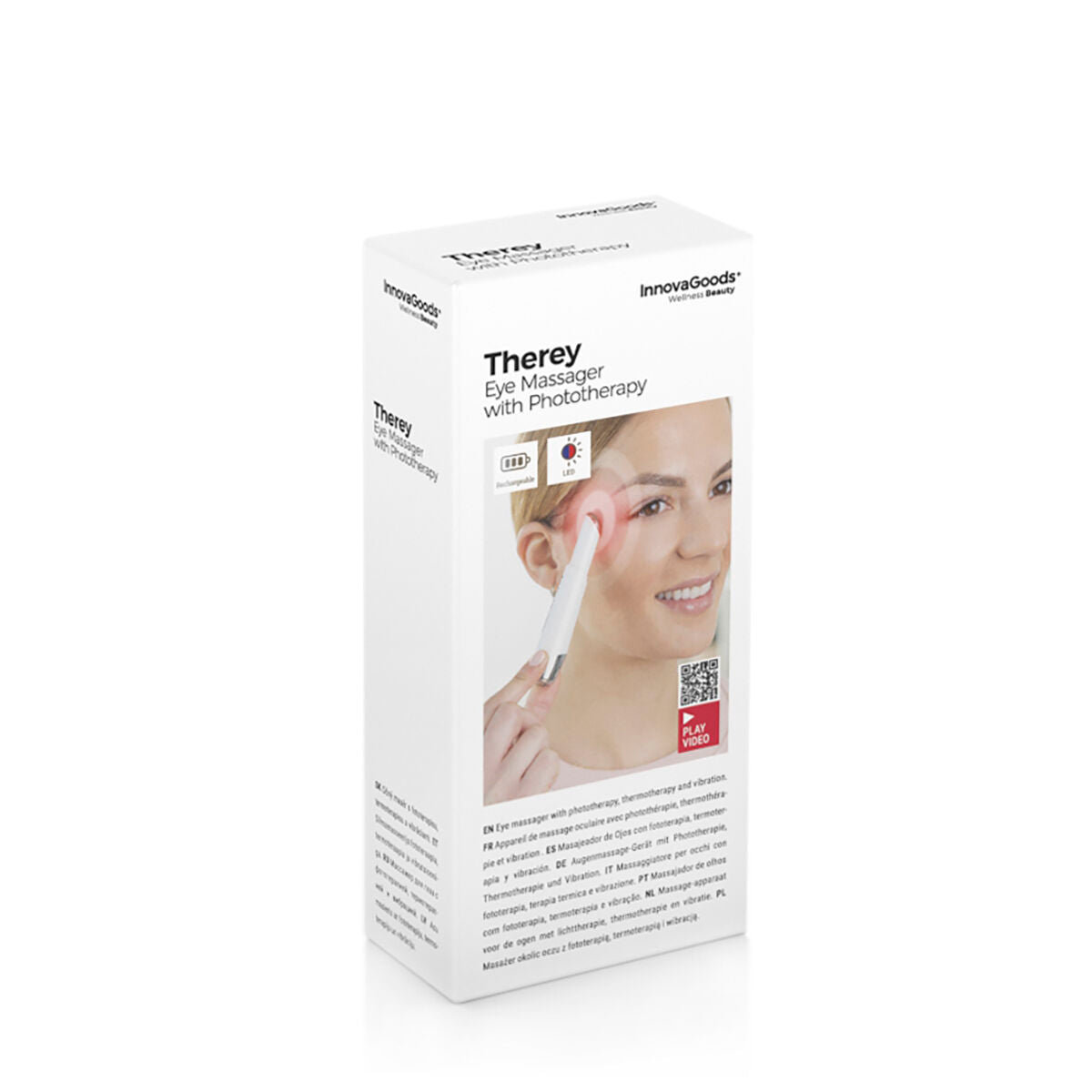 Massageador Elétrico de Olhos InnovaGoods com Luz LED, Calor e Vibração para Cuidado Diário-1